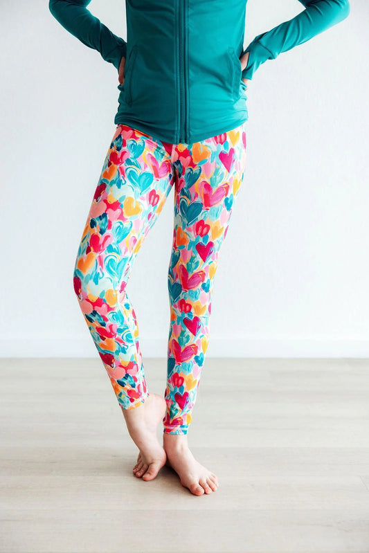Heart Hustle Active Legging - Doodlebug's Children's Boutique