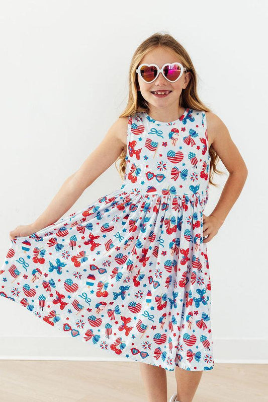 Little Miss Liberty Tank Twirl Dress - Doodlebug's Children's Boutique