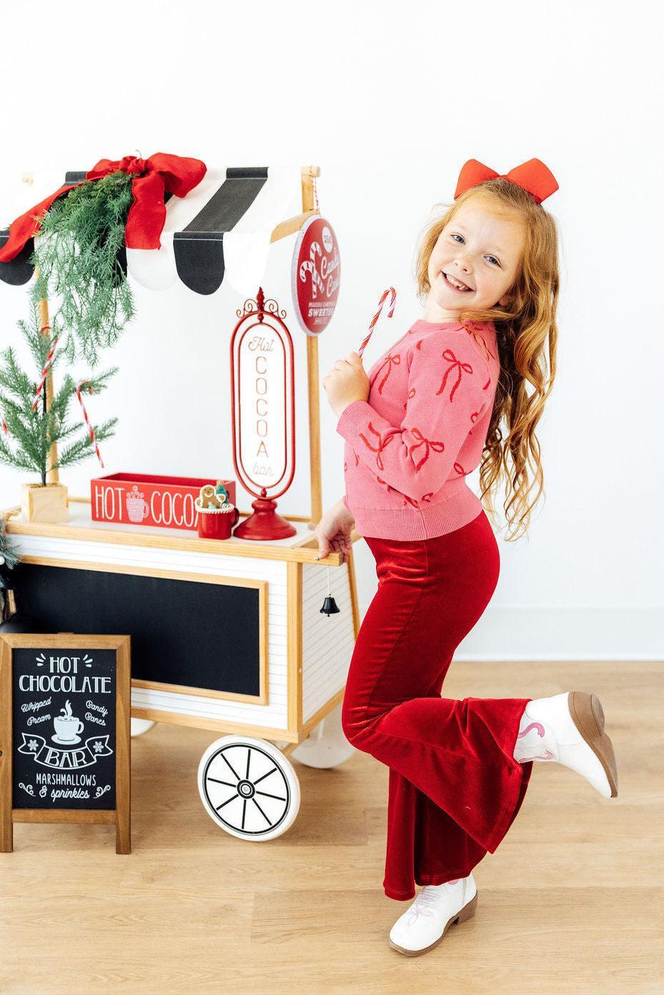 Bow So Sweet Sweater - Doodlebug's Children's Boutique