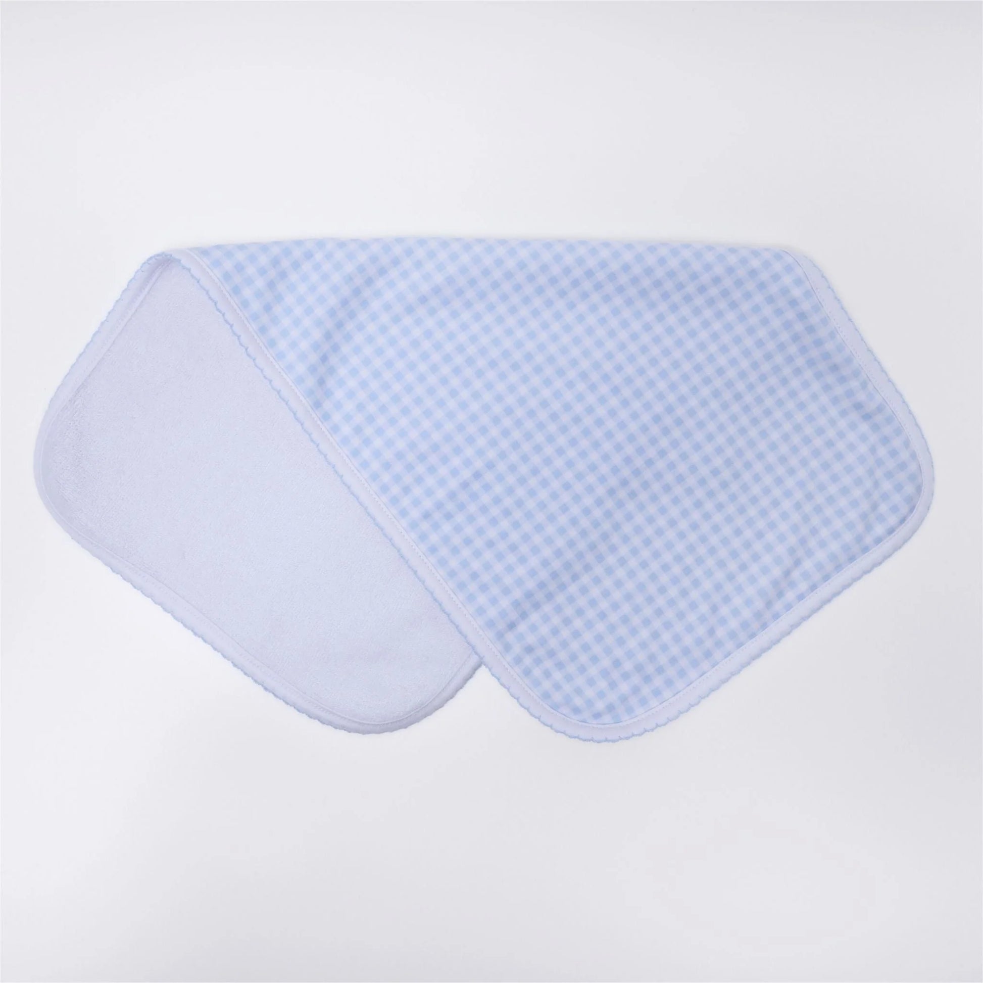 Mini Checks Burp Cloth in Blue - Doodlebug's Children's Boutique