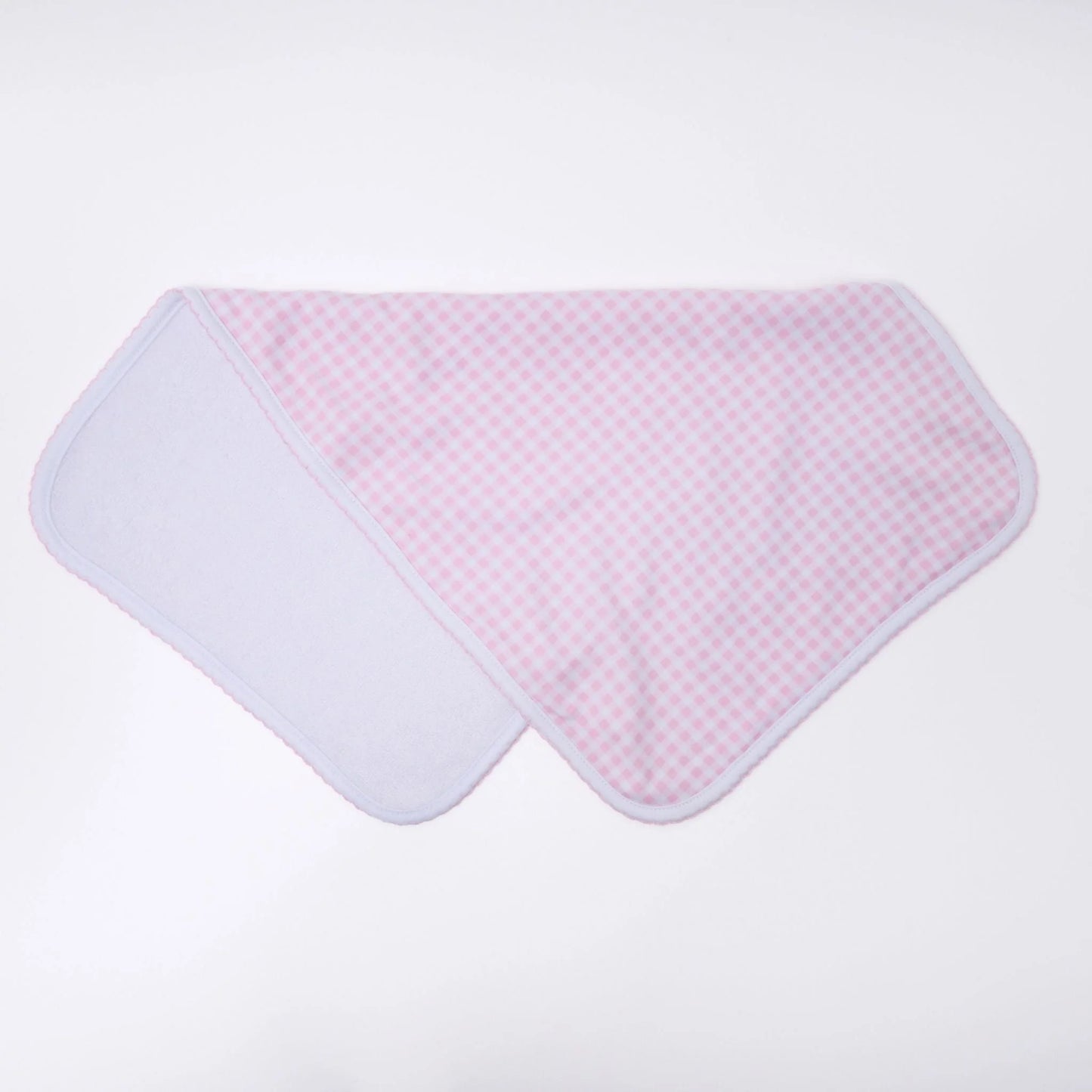 Mini Checks Burp Cloth in Pink - Doodlebug's Children's Boutique