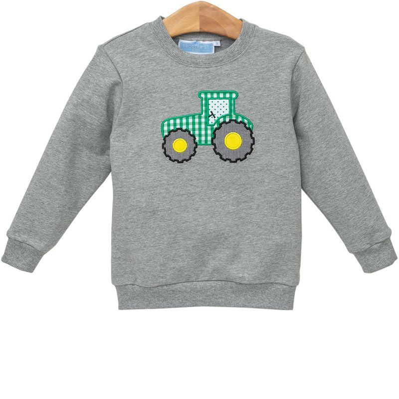Tractor French Terry Pullover - Doodlebug's Children's Boutique