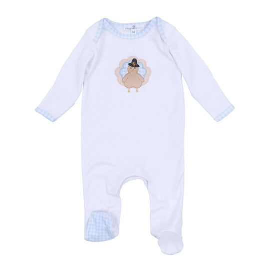 Pilgrim Pals Applique Lap Footie - Doodlebug's Children's Boutique