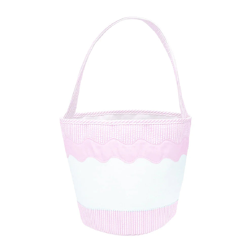 Pink Seersucker Tote  - Doodlebug's Children's Boutique