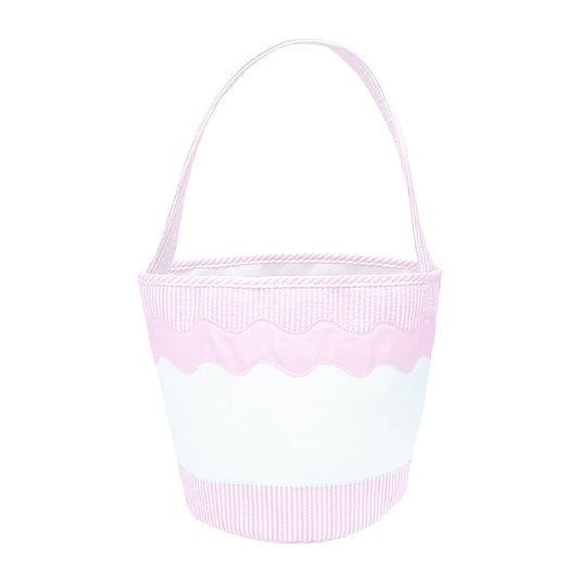 Pink Seersucker Tote  - Doodlebug's Children's Boutique