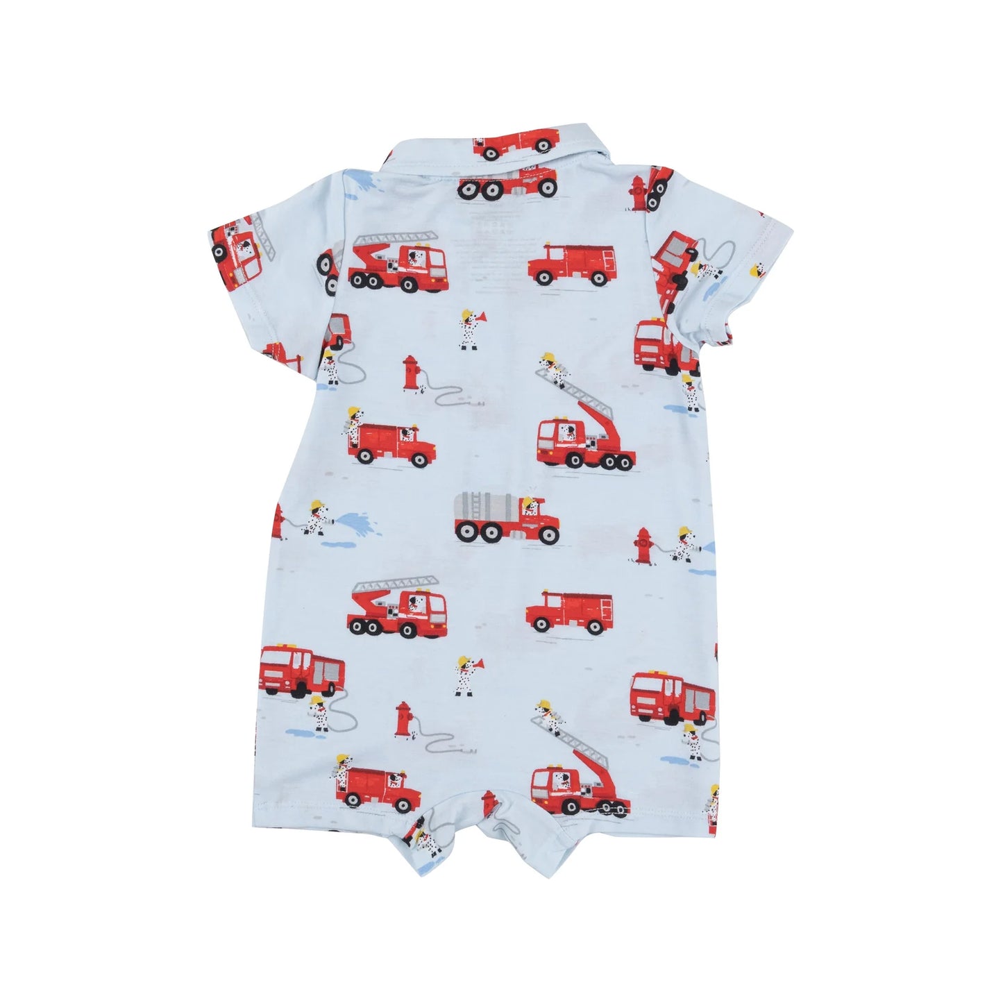Polo Shortie in Firetruck Dalmations  - Doodlebug's Children's Boutique