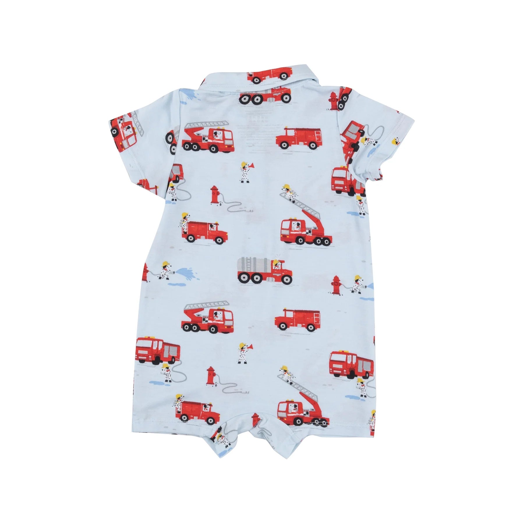 Polo Shortie in Firetruck Dalmations  - Doodlebug's Children's Boutique