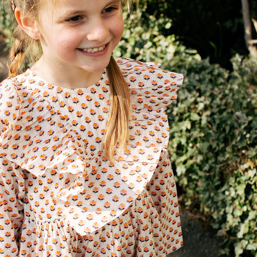 Raphaela Dress in Geo Floral  - Doodlebug's Children's Boutique