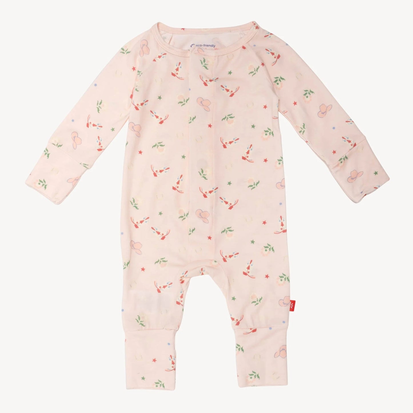 Rodeo Drive Pink Modal Magnetic Coverall  - Doodlebug's Children's Boutique