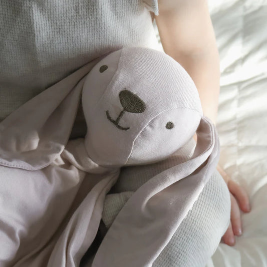 Bunny Lovey Baby Blanket in Rose  - Doodlebug's Children's Boutique