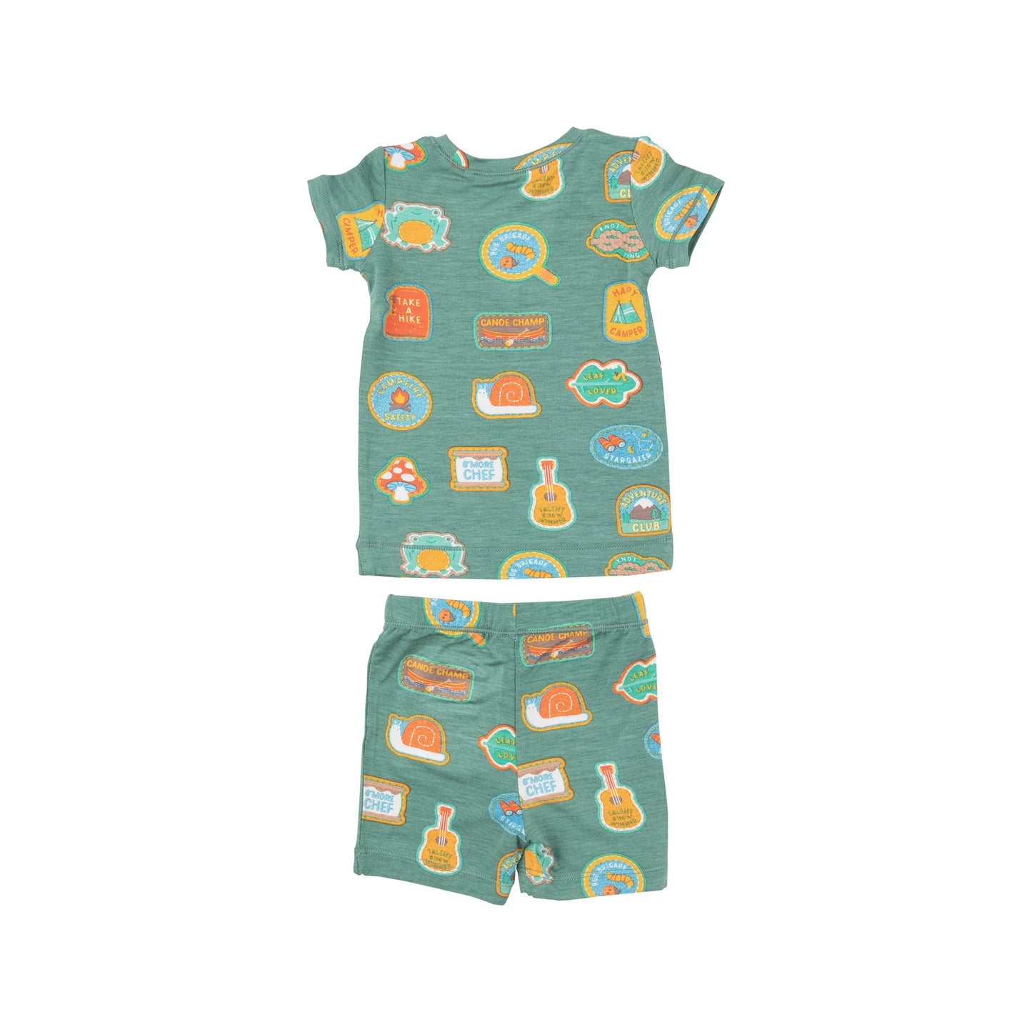 Loungewear Short Set in Camp Patches  - Doodlebug's Children's Boutique