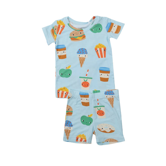 Loungewear Short Set in Send Snacks  - Doodlebug's Children's Boutique