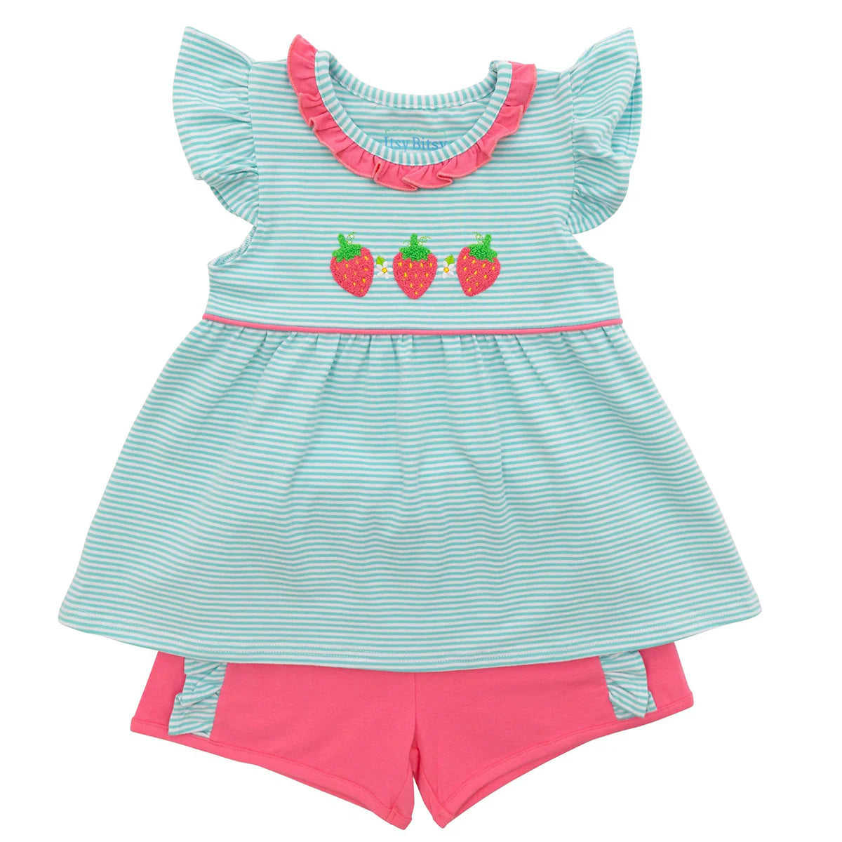 Strawberry Short Set - Doodlebug's Children's Boutique