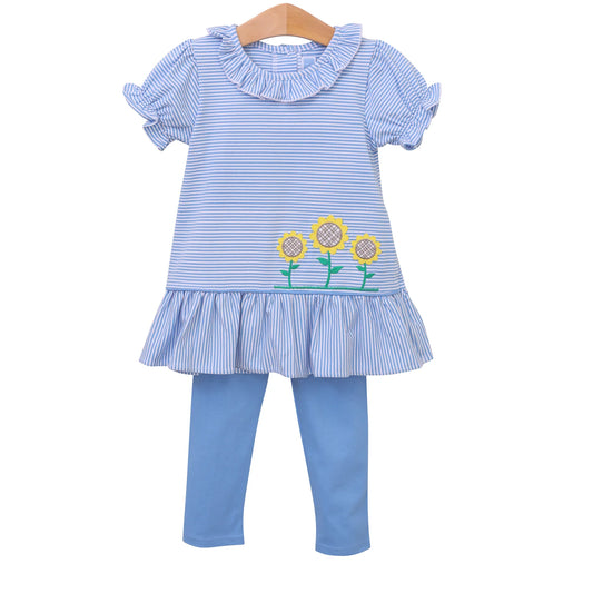 Sunflower Pants Set  - Doodlebug's Children's Boutique