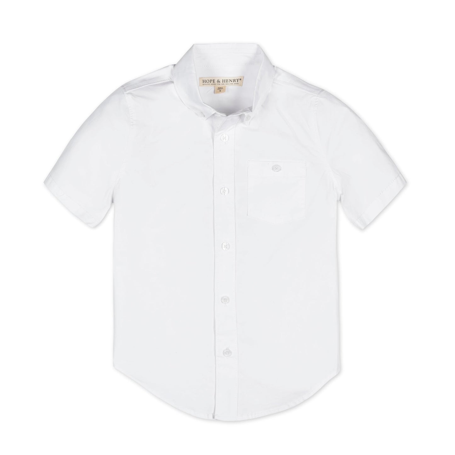 White Organic Stretch Poplin Button Down