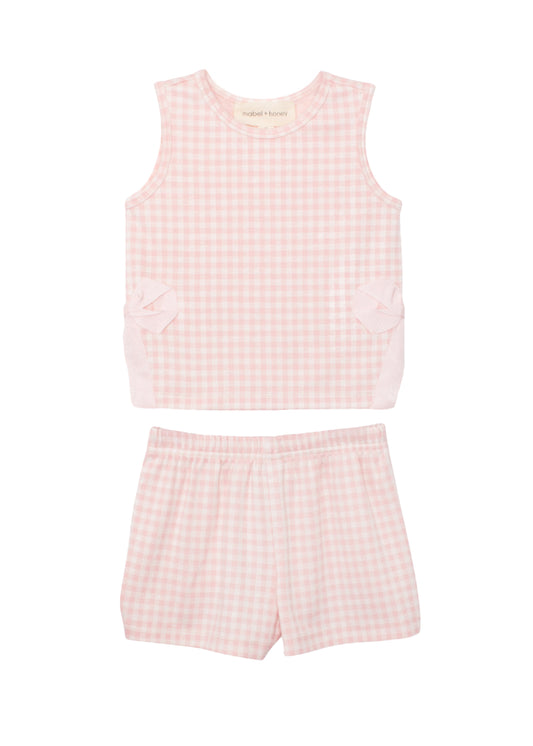 Pink Plaid Perfection Shorts Set