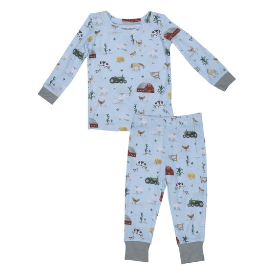 Long Sleeve Loungewear Set in Big Red Barn  - Doodlebug's Children's Boutique