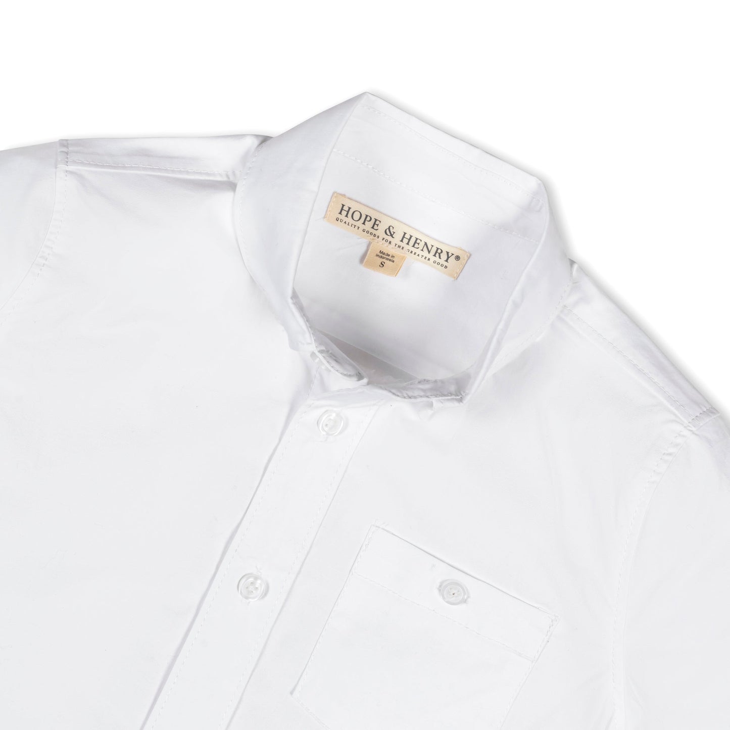 White Organic Stretch Poplin Button Down