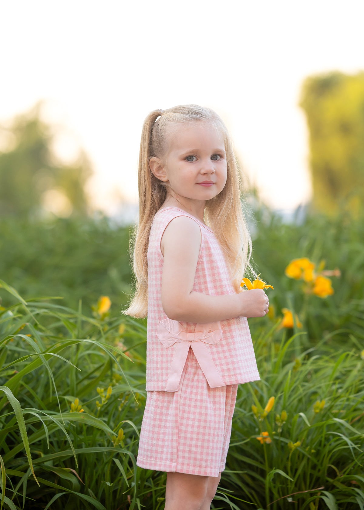 Pink Plaid Perfection Shorts Set