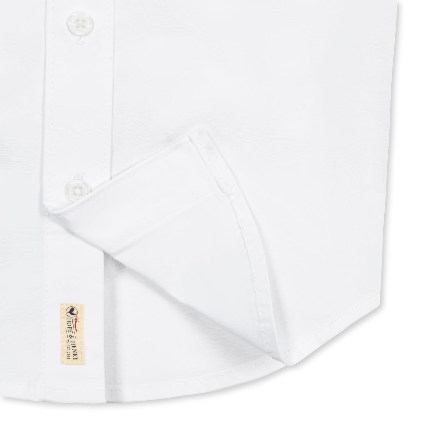 White Organic Stretch Poplin Button Down