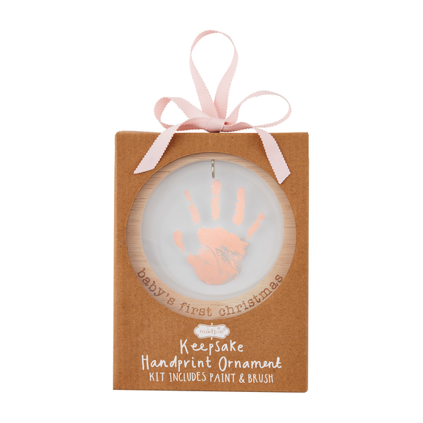 Pink Acrylic Handprint Ornament  - Doodlebug's Children's Boutique