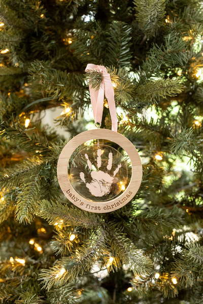 Pink Acrylic Handprint Ornament  - Doodlebug's Children's Boutique