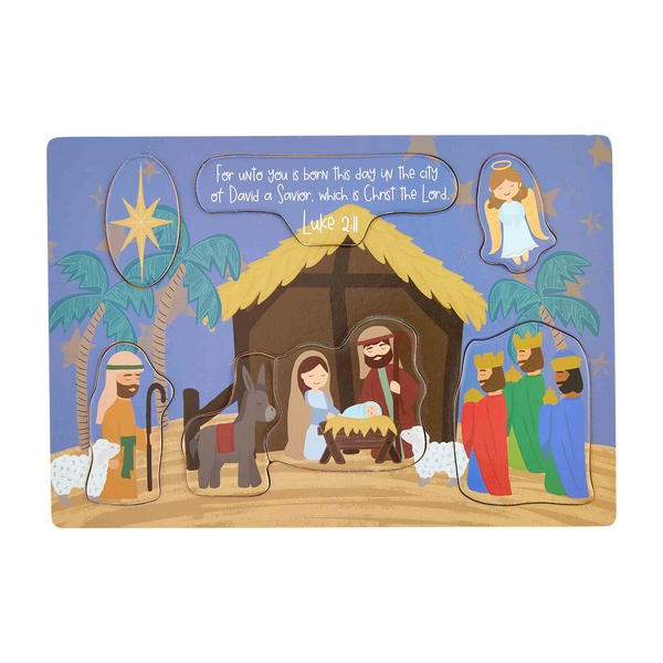 The Nativity Story Wood Puzzle  - Doodlebug's Children's Boutique