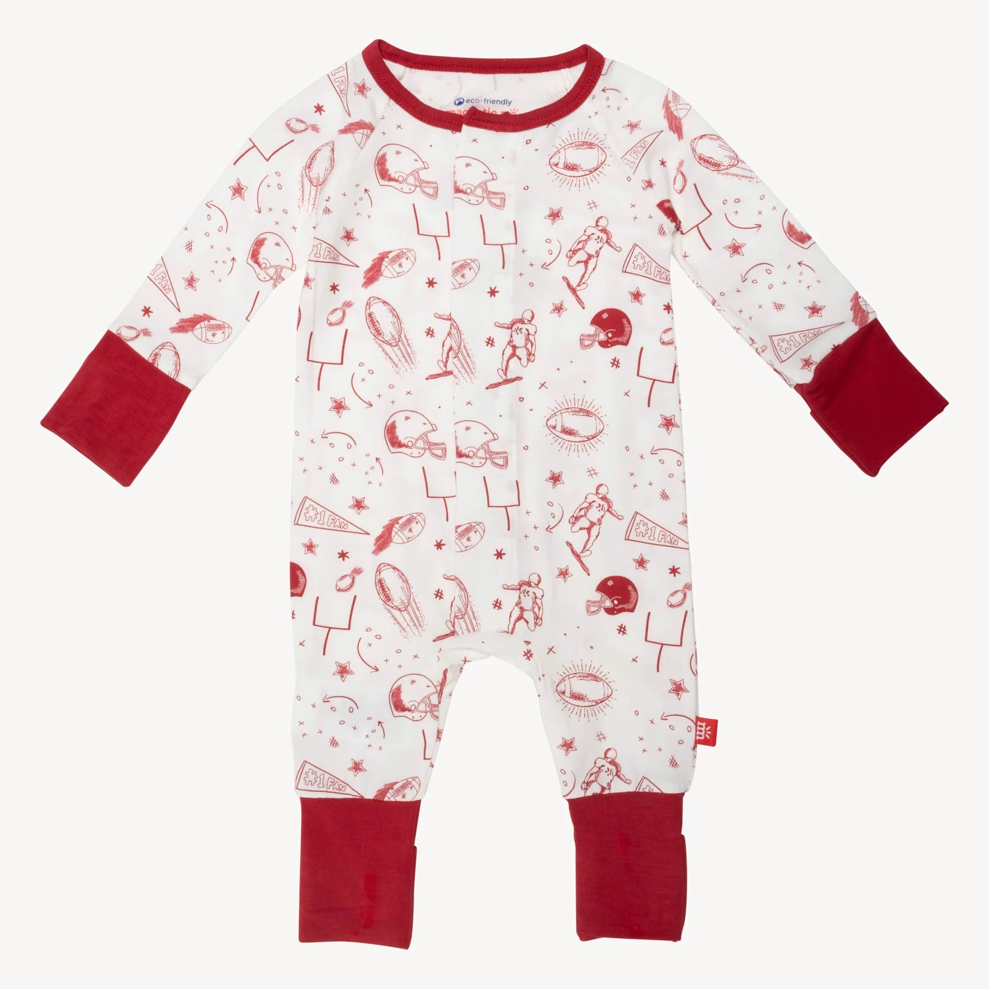 Game Day Modal Magnetic Coverall  - Doodlebug's Children's Boutique