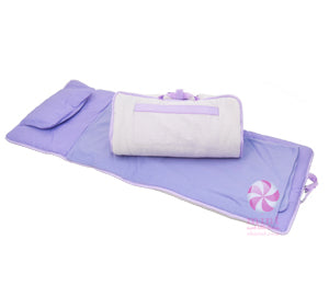 Lilac Seersucker Nap Roll  - Doodlebug's Children's Boutique