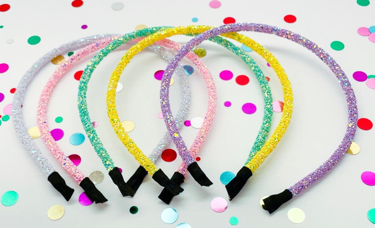 Set of Five Glitter Headbands  - Doodlebug's Children's Boutique