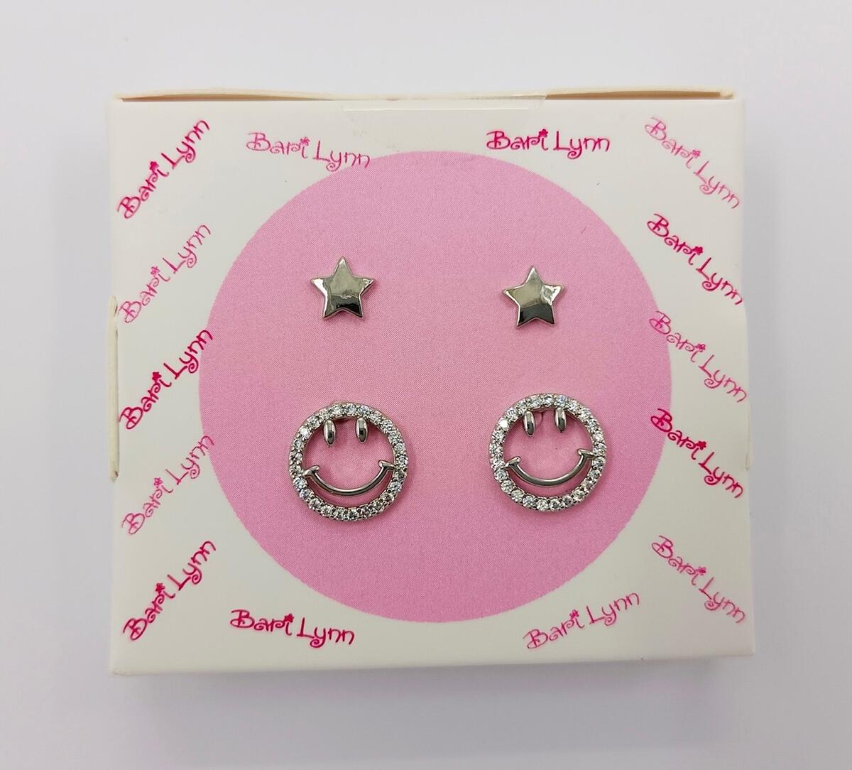 Star and Smiley Earrings  - Doodlebug's Children's Boutique