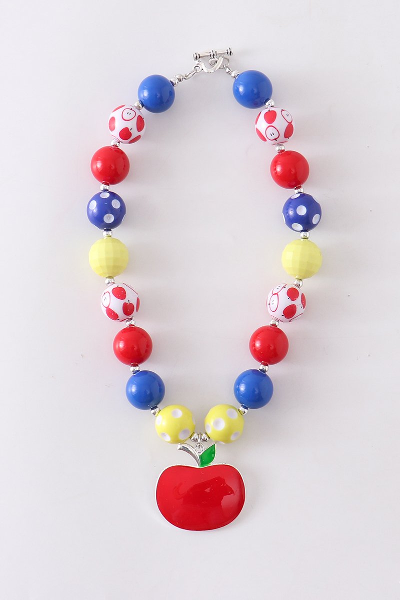 Apple Chunky Necklace  - Doodlebug's Children's Boutique