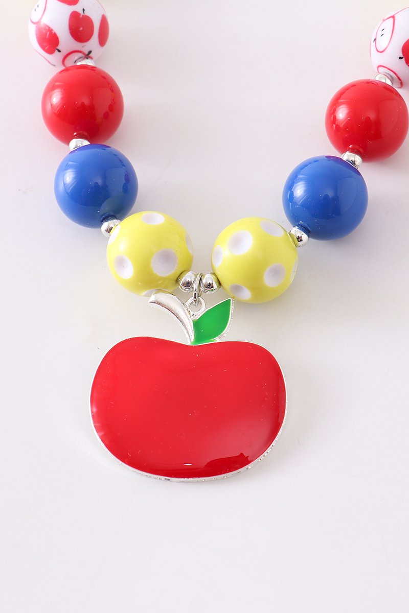 Apple Chunky Necklace  - Doodlebug's Children's Boutique