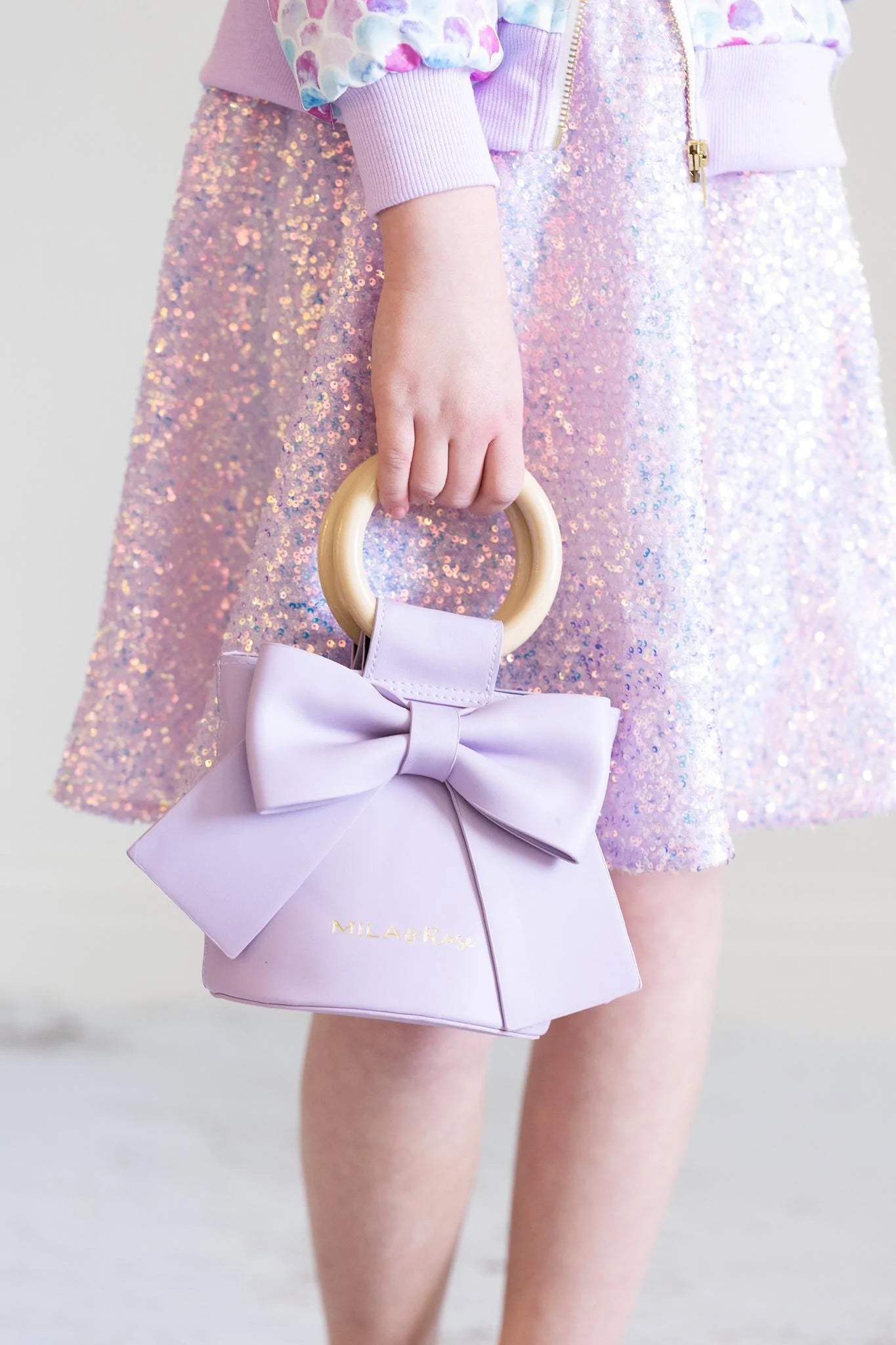 Lavender Bow Purse  - Doodlebug's Children's Boutique