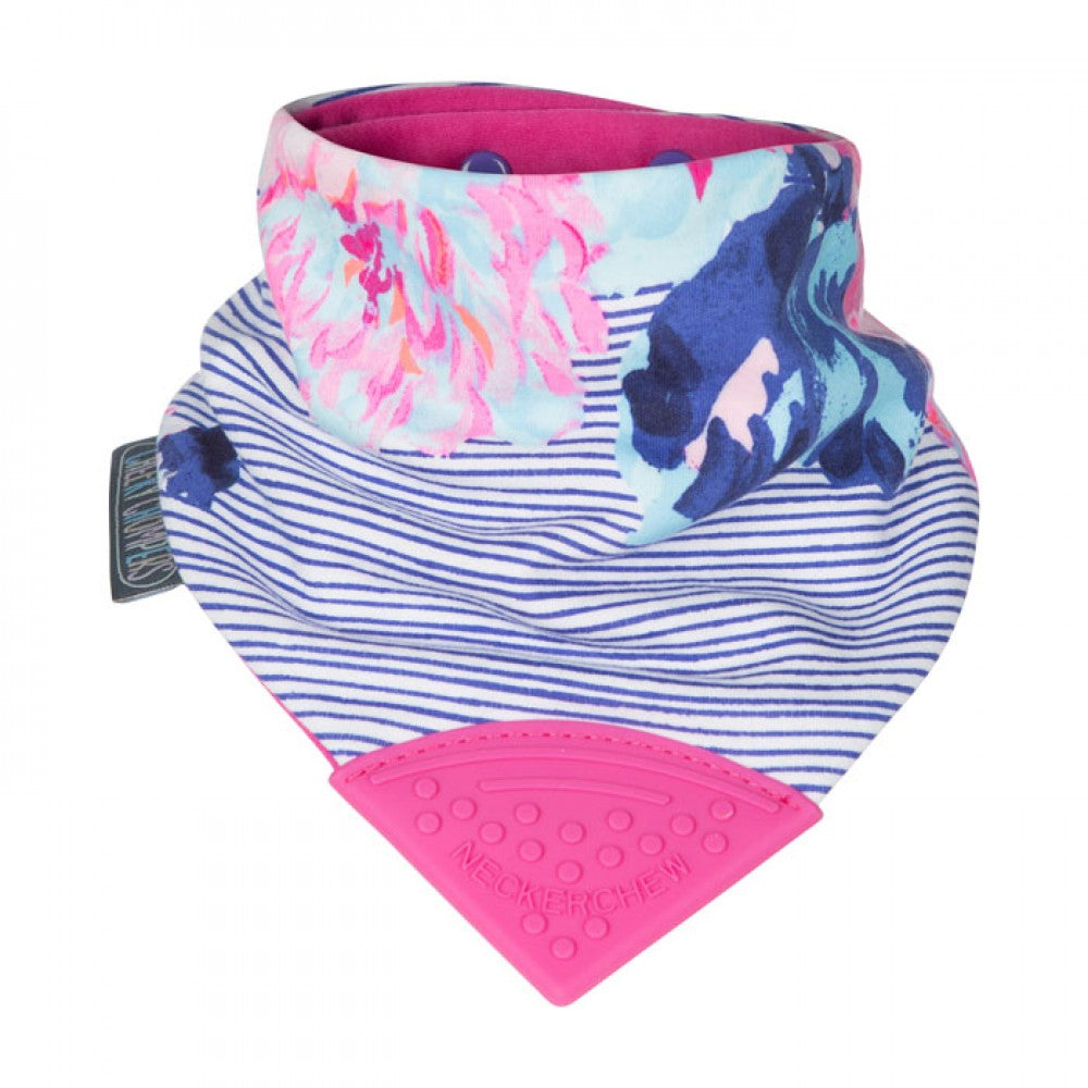 Neckerchew in Flowers and Stripes  - Doodlebug's Children's Boutique