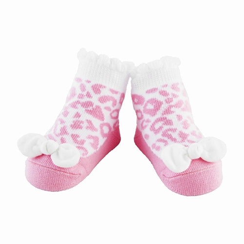 Pink Leopard Socks  - Doodlebug's Children's Boutique