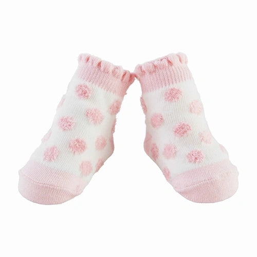 Pink Chenille Dot Socks  - Doodlebug's Children's Boutique