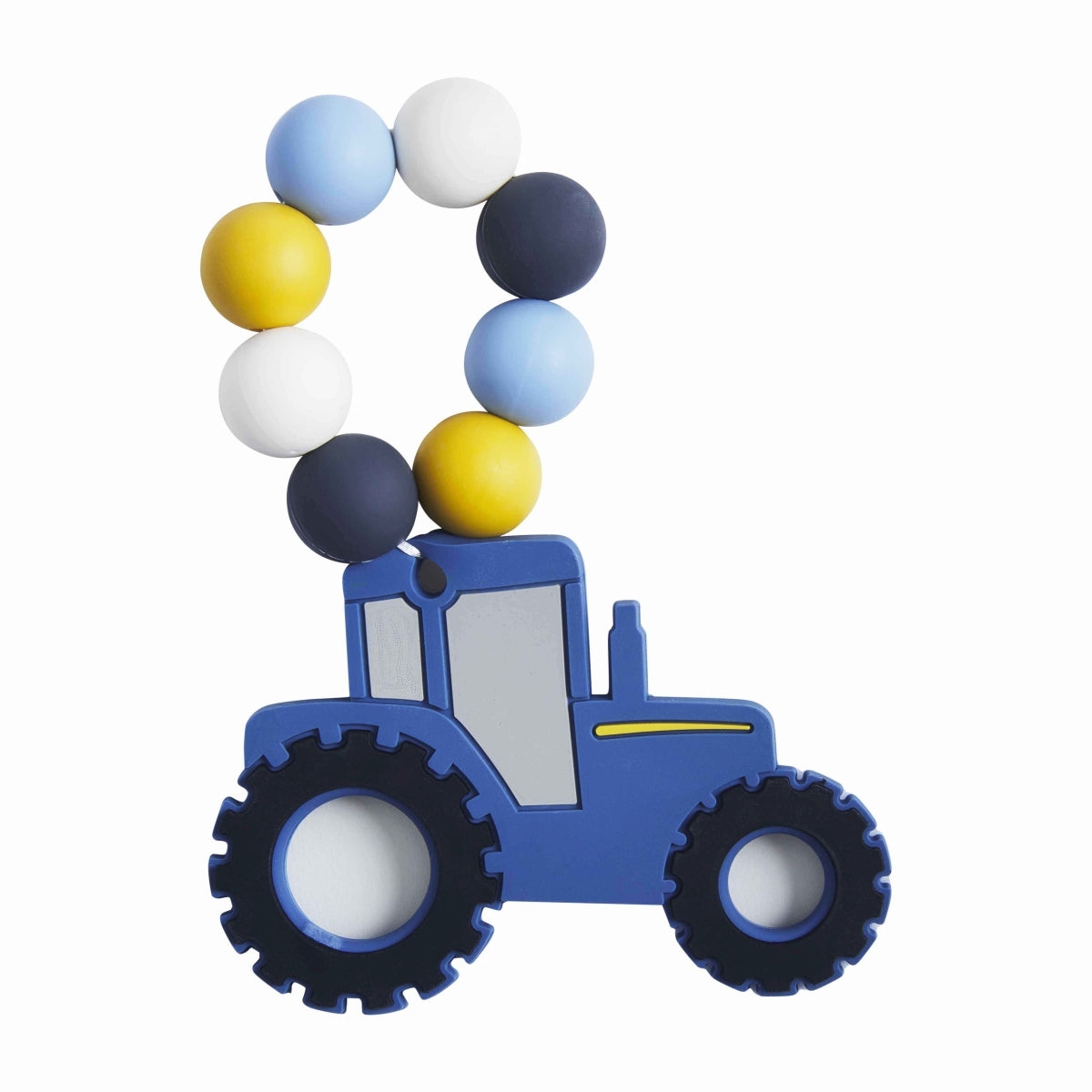 Blue Tractor Teether  - Doodlebug's Children's Boutique