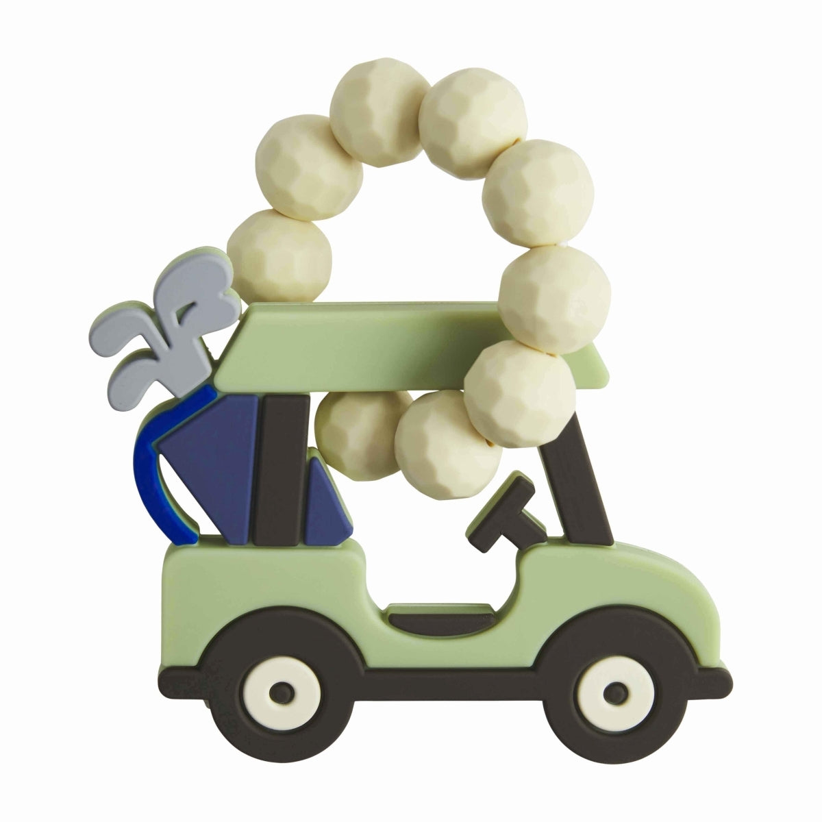 Green Golf Cart Teether  - Doodlebug's Children's Boutique