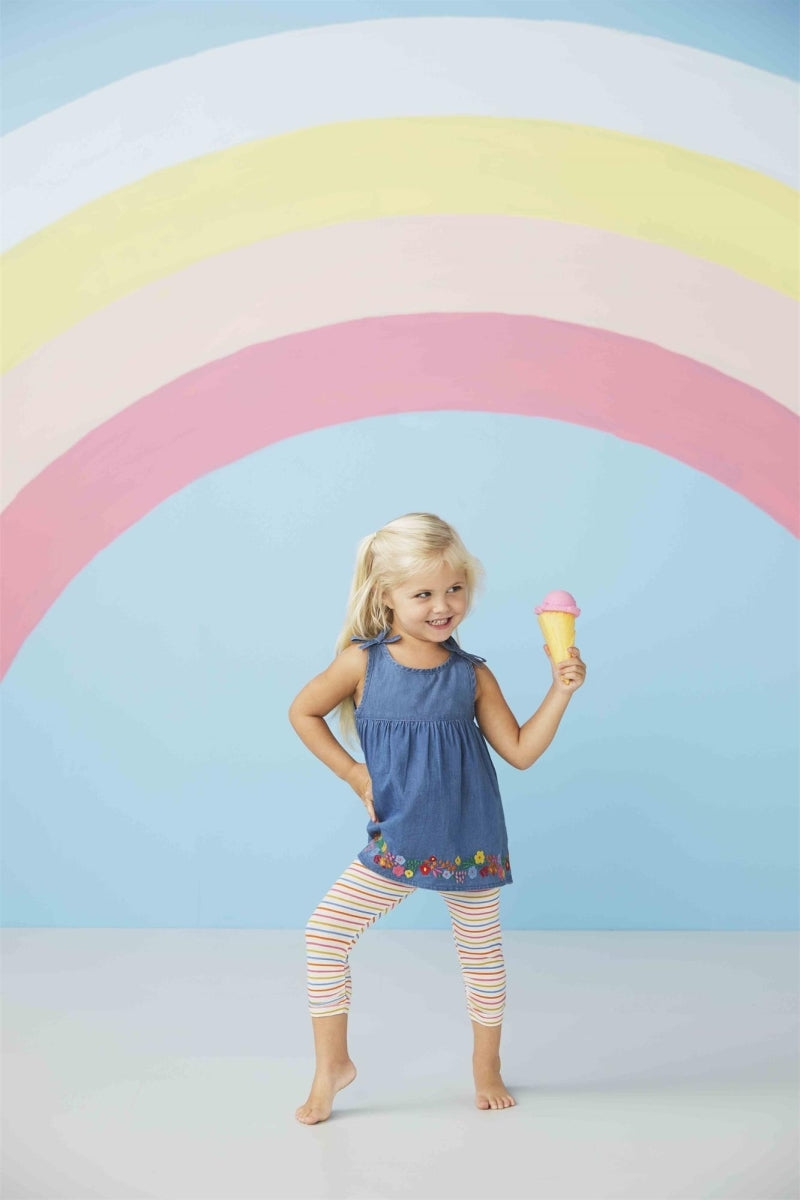 Rainbow Floral Tunic and Capri Set  - Doodlebug's Children's Boutique