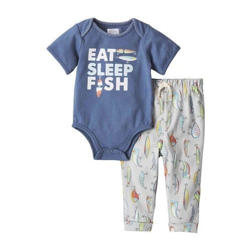 Eat Sleep Fish Set  - Doodlebug's Children's Boutique