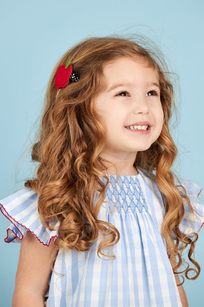 Apple Hair Clip Set  - Doodlebug's Children's Boutique