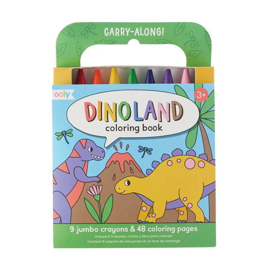 Dinoland Carry Along Coloring Book Set  - Doodlebug's Children's Boutique