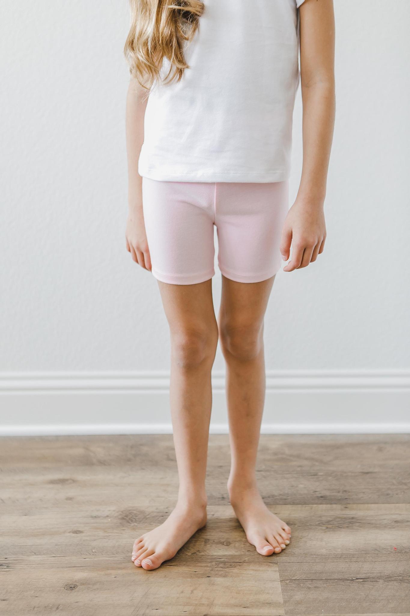 Light Pink Twirl Shorts  - Doodlebug's Children's Boutique