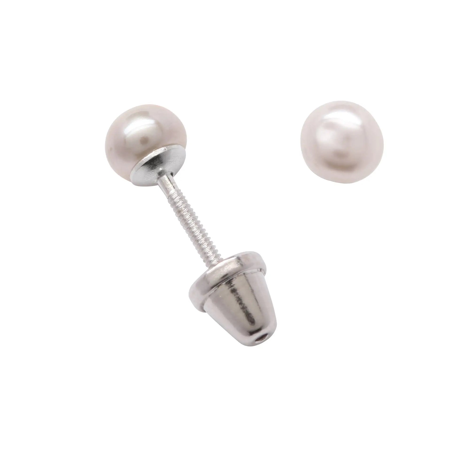 Screw-Back Pearl Earrings  - Doodlebug's Children's Boutique