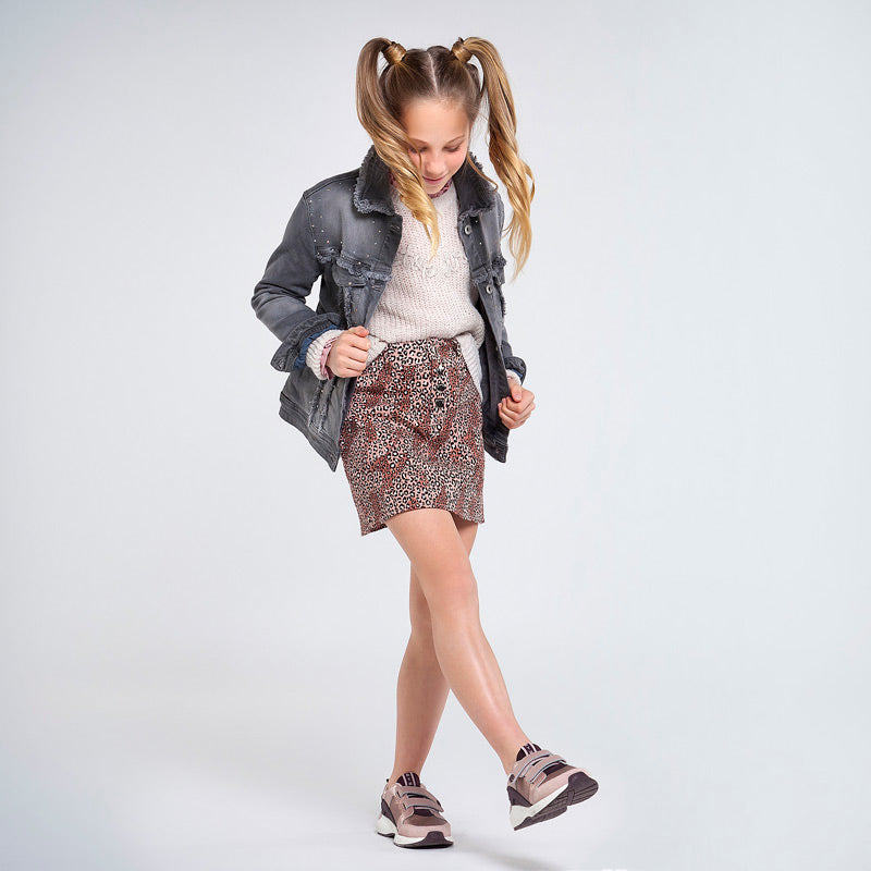Rosy Leopard Skirt  - Doodlebug's Children's Boutique