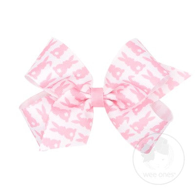 Easter Bunny Medium Bow  - Doodlebug's Children's Boutique