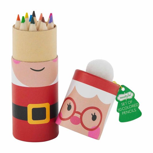 Mrs. Claus Christmas Colored Pencil Set  - Doodlebug's Children's Boutique