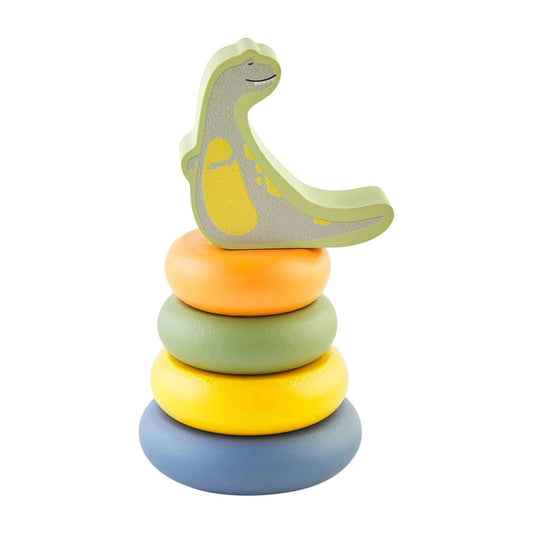 Blue Dino Stacking Toy  - Doodlebug's Children's Boutique