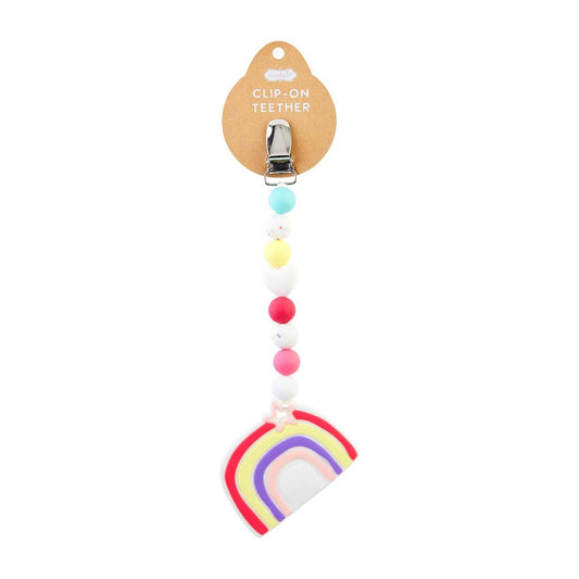 Rainbow Clip On Teether  - Doodlebug's Children's Boutique